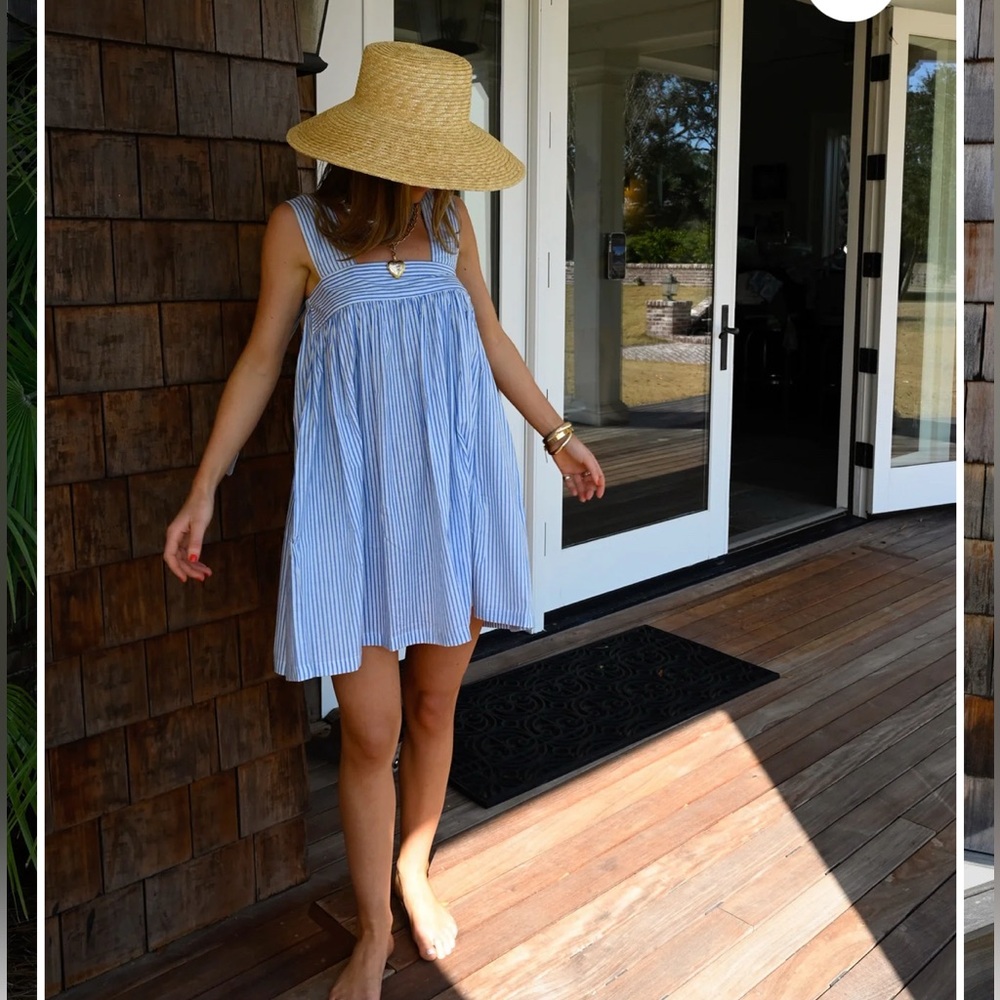 The Darling Loungewear. New/ unworn. Size XL. Blue White.  Tie Dress.
